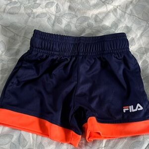 2T Fila Dark Blue and Bright Orange Shorts
